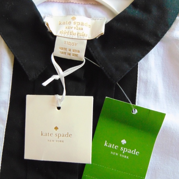 Kate Spade Girl Tuxedo Blouse NWT - Picture 4 of 6